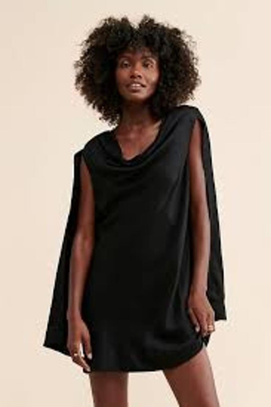 Anthropologie Maeve Cowl Neck Mini Dress Whimsigoth Boho Goth Witchy